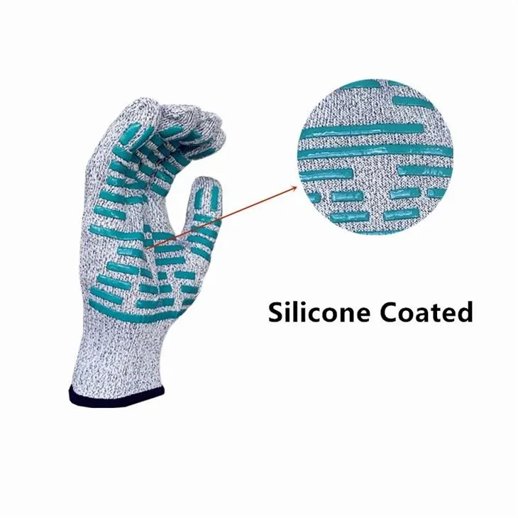 Cut Resistant Silicone Palm Coated Glove